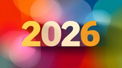 New Year 2016 colorful bokeh abstract background.