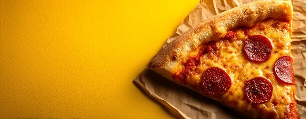 food branding mockup with folded pizza slice on packaging paper