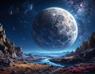 Alien Planet Landscape.