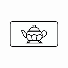 Elegant Teapot Outline Illustration Perfect for Tea Time and Beverage Related Designs and Creative Projects on White Background