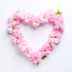 Heart-shaped floral frame