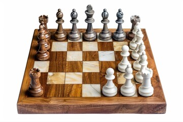 Chessboard Strategy Game Start Plan Success Wooden Chess Pieces Board on transparent background