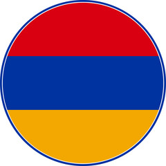 Armenia Circle Flag, Armenia Flag Icon