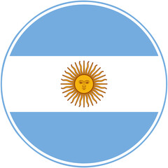 Argentina Circle Flag, Argentina Flag Icon