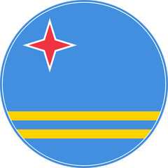Aruba Circle Flag, Aruba Flag Icon