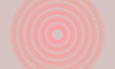 Concentric Circles with Jagged Edges in Pastel Pink and Beige Gradient final floral
