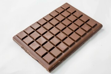 Chocolate delight A tempting milk chocolate block with squares sweet on transparent background