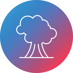Smoke Line Gradient Circle Background Icon