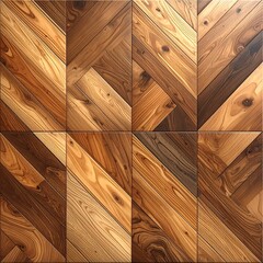 Wooden Geometric Flooring Design.