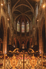 inside of medieval french cathedral