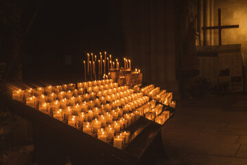 candles in the church