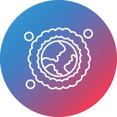 Atmospheric Pollution Line Gradient Circle Background Icon