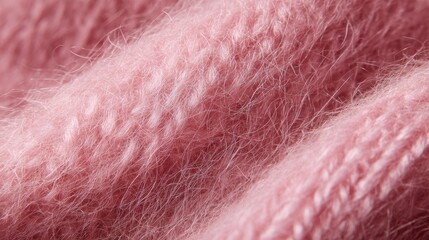 Soft mohair sweater fabric in dusty rose pink. Delicate fuzzy texture