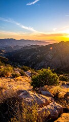 Sunrise Mountain View Landscape.
