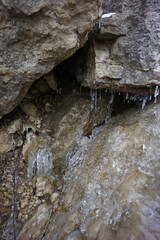 Snowy Mountains of Azerbaijan with Morning Fog