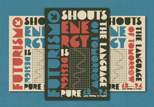 Futurism Bold Typography Poster Template