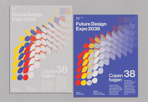 Swiss Inspired Event Poster Design Layout