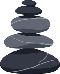 Zen stacked stones balance harmony serenity calm nature vector