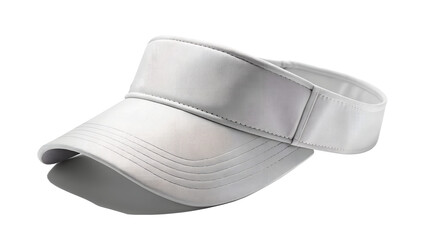 White visor hat isolated on transparent background, a sporty and functional accessory for sun protection and outdoor activities