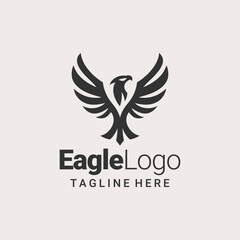 Abstract Eagle Black White Symbol