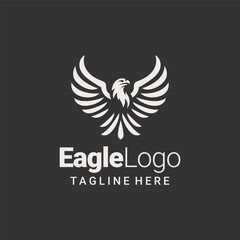 Fototapeta premium Stunning Black White Eagle Vector