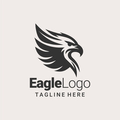 Fototapeta premium Elegant Black White Eagle Symbol