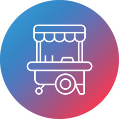 Stall Line Gradient Circle Background Icon