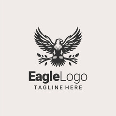 Obraz premium Creative Black White Eagle Identity