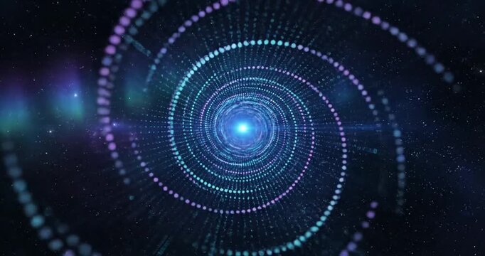 Spiral Tunnel View in Space