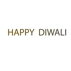 Minimalist Happy Diwali Greeting Typography in Muted Earthy Color.