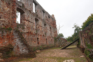 Die alte Burgruine Trøjborg in der Nähe von Visby in Dänemark 