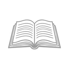 Open Book Icon Silhouette Illustration