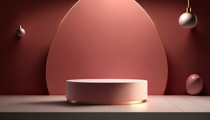 Sale Banner With Blank Space Podium For Product Sale Template Design