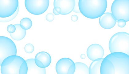 Light Blue Bubbles Background.