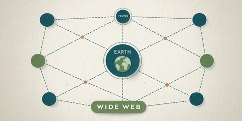 Earth in a Network of Wide Web Connections on Display