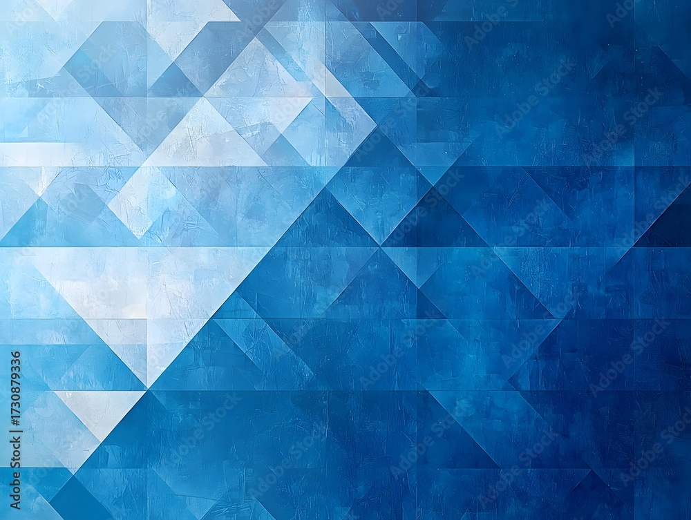Canvas Prints creative blue geometric background with abstract shapes in chaos