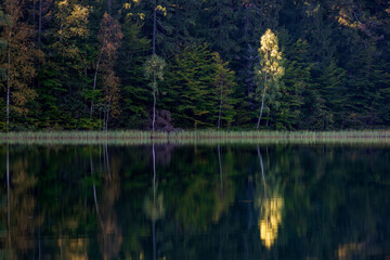 Autumn at Saint Ana Lake. Transylvania, Romania, Europe.