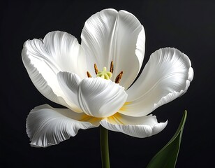 Close-up of a pristine white tulip (2)