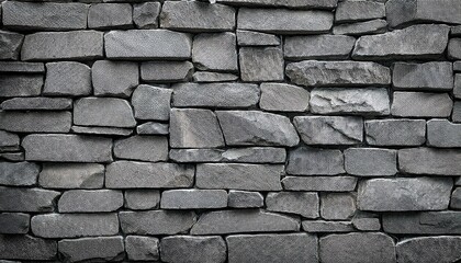 Fototapeta premium Grey Stone Wall Texture Horizontal Shot