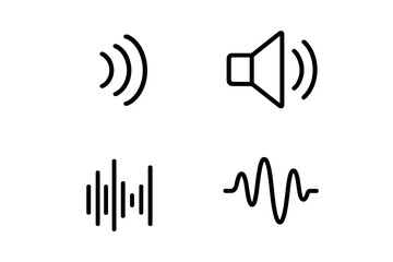 Sound wave symbols illustrating audio concepts in a simple and clear manner