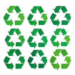 Obraz premium Recycling Symbols Collection for Environmental Awareness.