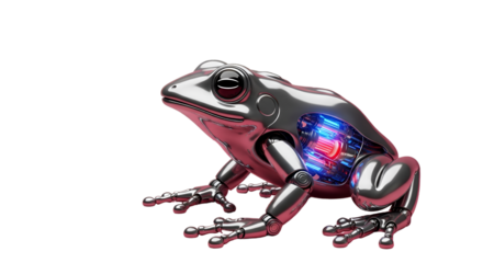 Robotic Frog with Glowing Internal Mechanics