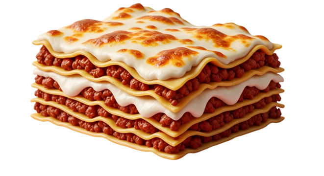 Delicious Stacked Lasagna with Rich Meat Sauce and Creamy Cheese