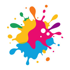 vector illustration of a splash of orange