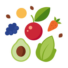 vector illustration of fruits