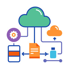 cloud computing concept illustration design
