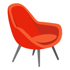 armchair isolated on white background