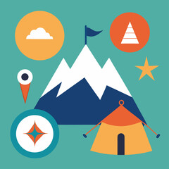 vector illustration of mountain landscape