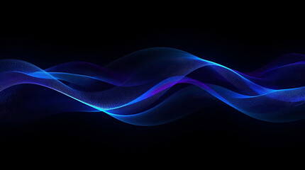 Abstract Data Stream with Blue and Purple Waves Digital Technology Background Futuristic Flowing Particles for Graphic Design and Presentation