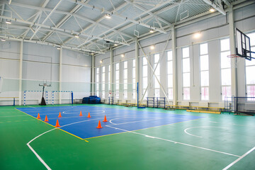 Interior of the school sports hall